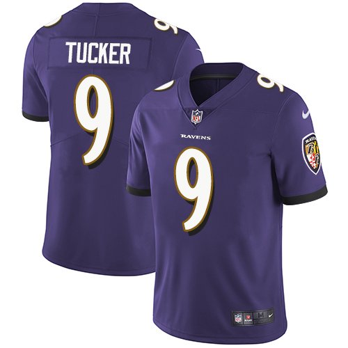 Nike Ravens #9 Justin Tucker Purple Team Color Youth Stitched NFL Vapor Untouchable Limited Jersey